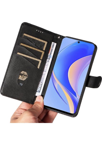 Mays Shop Huawei Nova Y90 Cüzdan Telefon Kılıfı Için Filp Durumda Ayrılabilir Siyah Bilezik (Yurt Dışından)