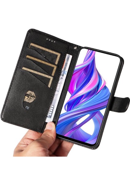 Kredi Kartı Yuvası ile Honor Magic 4 Lite Için Filp Durumda Preslenmiş Pu Deri (Yurt Dışından)