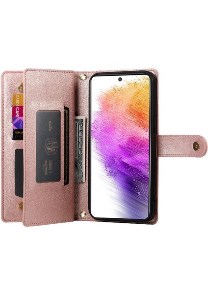 Mays Shop Samsung Galaxy A73 5g Için Flip Case Standı Cüzdan Çok Fonksiyonlu Kayış (Yurt Dışından)