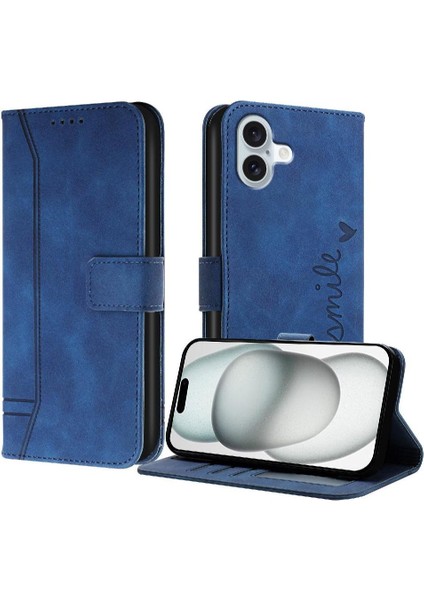 IPhone 16 Için Telefon Kılıfı Artı Flip Folio Cüzdan Kart Yuvaları Kapak Manyetik (Yurt Dışından)