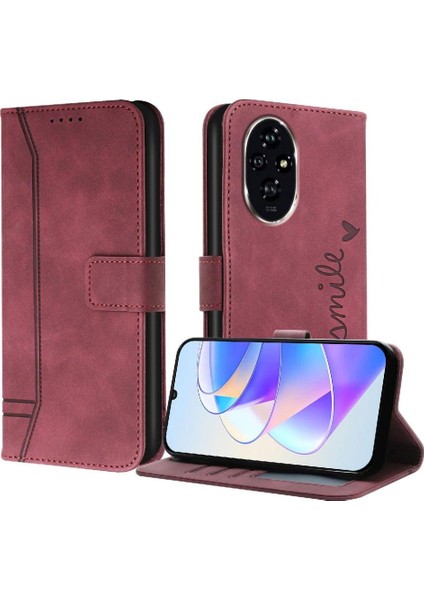 Onur 200 Pro Için Telefon Kılıfı Pu Deri Flip Folio Cüzdan Kart Yuvaları Kapak (Yurt Dışından)