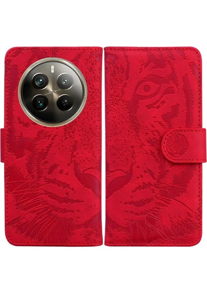 Realme 12 Pro Artı 5g Için Flip Case Kabartmalı Sevimli Kaplan Deri Cüzdan (Yurt Dışından)