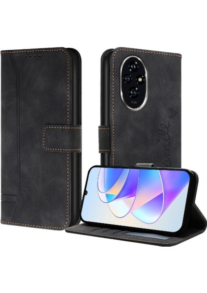 Onur Için Telefon Kılıfı 200 El Kayışı Flip Folio Cüzdan Pu Deri Kart (Yurt Dışından)