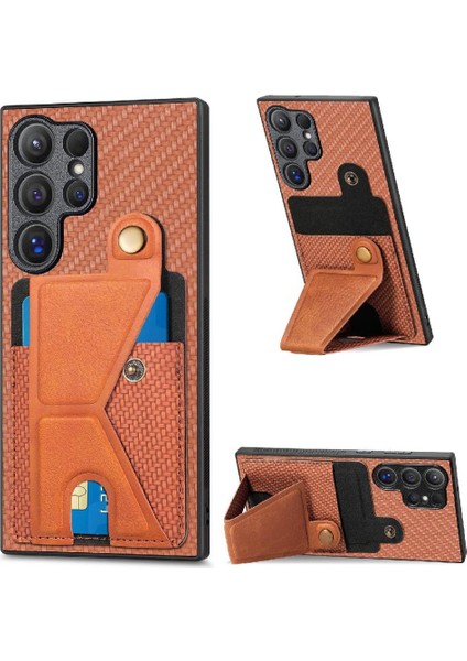 Samsung Galaxy S24 Ultra Braketi Standı Fonksiyonu Kart Sahibi Tasarım (Yurt Dışından)