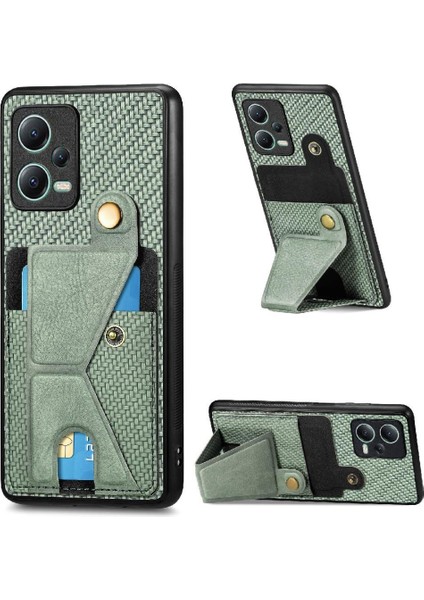 Xiaomi Redmi Not 12 5g Için Kılıf Braketi Cardholder Manyetik Tasarım Standı (Yurt Dışından)