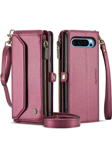 Google Piksel 9 Pro Xl Için Crossbody Durumda Rfıd Engelleme Durumda Cüzdan Fermuar (Yurt Dışından)