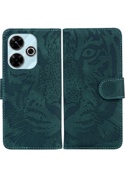 Xiaomi Poco M6 4g Kabartmalı Sevimli Kaplan Deri Cüzdan Için Flip Case (Yurt Dışından)