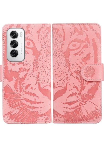 Oppo Oppo 12 5g Için Flip Case Kabartmalı Sevimli Kaplan Kickstand Koruyucu (Yurt Dışından)