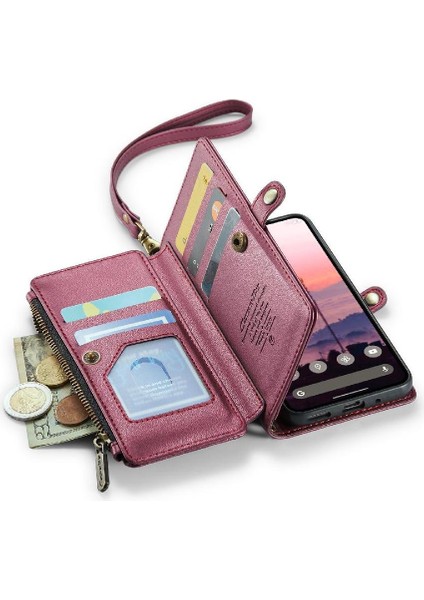 Kadınlar Için Crossbody Durumda Google Piksel 9 Cüzdan Durumda Fermuar Faturaları Yuvası (Yurt Dışından) fırsatları