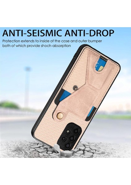 Samsung Galaxy A13 Için Kılıf 4g Manyetik Tasarım Braketi Cardholder Standı (Yurt Dışından)