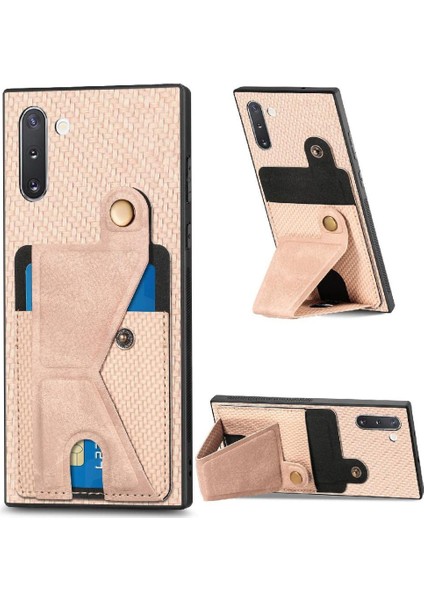 Samsung Galaxy Not 10 Için Kılıf Standı Fonksiyonu Manyetik Tasarım Kart Sahibi (Yurt Dışından)