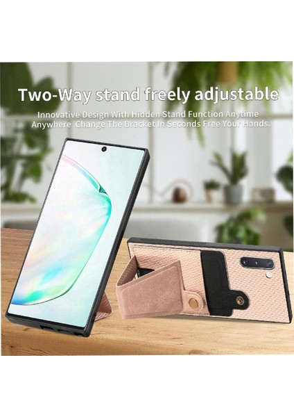 Samsung Galaxy Not 10 Için Kılıf Standı Fonksiyonu Manyetik Tasarım Kart Sahibi (Yurt Dışından)