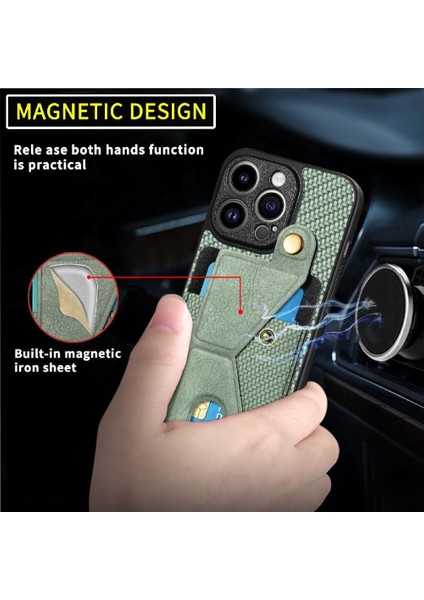 IPhone 14 Için Kılıf Pro Max Cardholder Standı Fonksiyonu Braketi Manyetik (Yurt Dışından) modelleri