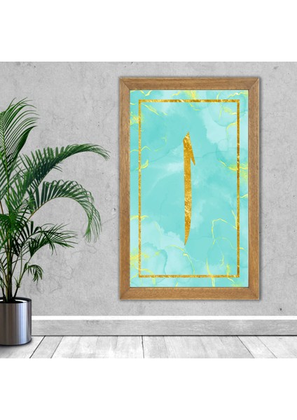 Elif Harfi Baskılı, Dini Tablo, Çerçeveli Cam Tablo 20x30 Cm fırsatları