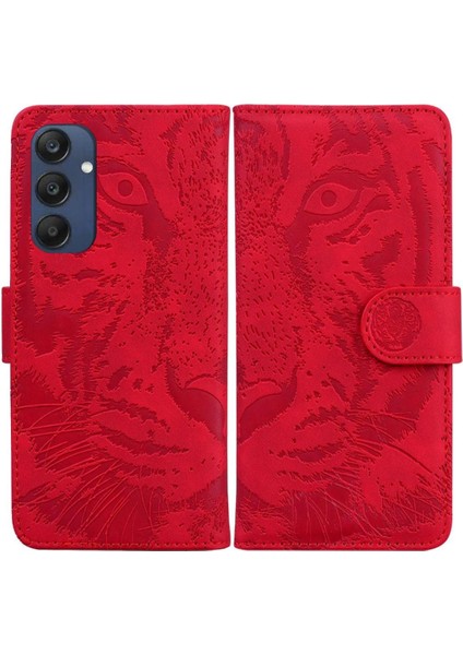 Samsung Galaxy M35 Kabartmalı Sevimli Kaplan Deri Cüzdan Için Flip Case (Yurt Dışından)