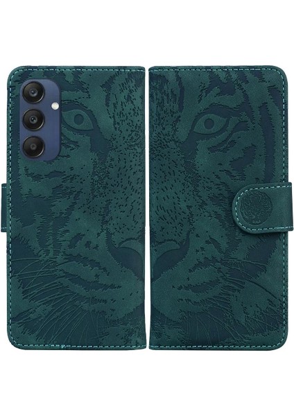 Samsung Galaxy M35 Kabartmalı Sevimli Kaplan Deri Cüzdan Için Flip Case (Yurt Dışından)