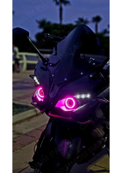Bajaj Pulsar RS200 2015 -2024 Model Uyumlu Angel Neon LED Halka Tak Çalıştır Pembe Renk fiyatları