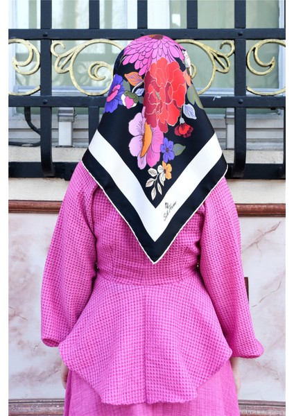 %100 Twill Ipek Eşarp 11374-01