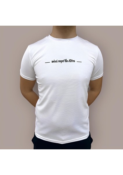 Erkek Slim Fit Enjeksiyon Baskılı Pamuklu T-Shirt indirimleri