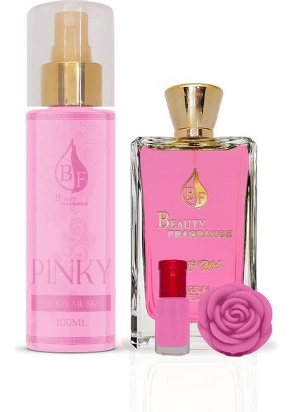 Pinky Misk Seti 100 Ml Parfüm, Küçük Misk, Vücüt Misk Spreyi & Sabun