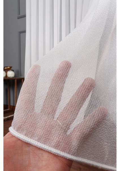 Rech Home Taç Ince Örme Çelik Tül Perde Ekstra Gramajlı Dökümlü 1X3SIK Pile - Kırışmaz Ütü Gerektirmez indirimleri