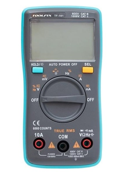 TF-101 Toolfix True Rms Dijital Multimetre;ub;class