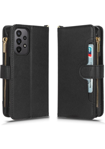 Samsung Galaxy A23 4g/5g Deri Kapak Manyetik Pu Deri Flip Case (Yurt Dışından)