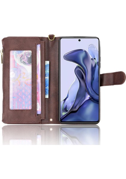 Xiaomi 11T/11T Pro 5g Fermuar Cüzdan Manyetik Pu Deri Flip Case (Yurt Dışından) fırsatları