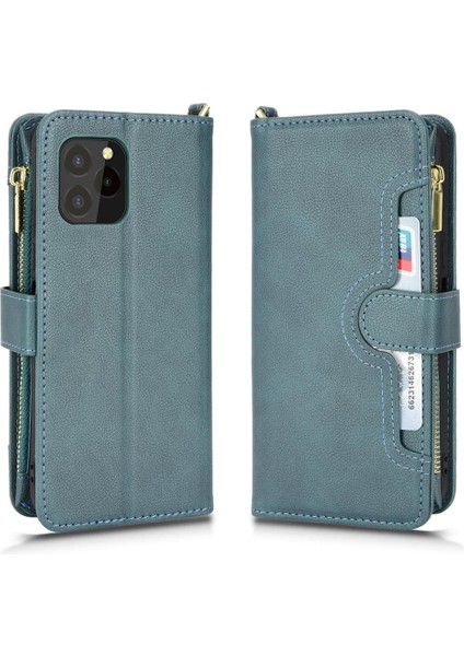 Oukitel C21 Pro Için Kılıf Deri Kapak Kart Tutucu Manyetik Pu Deri (Yurt Dışından)