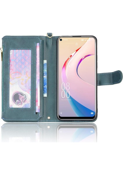 Oukitel C21 Pro Için Kılıf Deri Kapak Kart Tutucu Manyetik Pu Deri (Yurt Dışından)