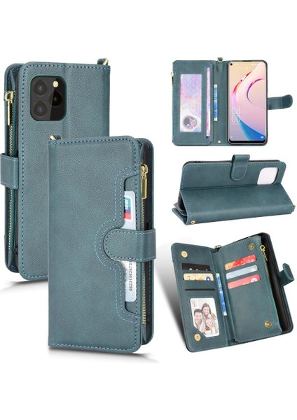 Oukitel C21 Pro Için Kılıf Deri Kapak Kart Tutucu Manyetik Pu Deri (Yurt Dışından)