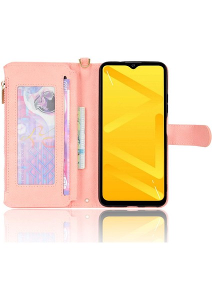 Zte Blade A71 Kart Tutucu Fermuar Cüzdan Deri Kapak Manyetik (Yurt Dışından)