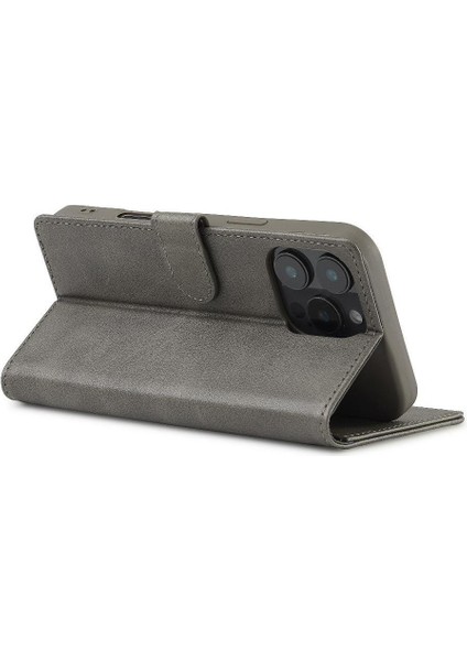 Tutucu Kart Yuvaları ile IPhone 16 Pro Için Flip Case Cüzdan Buzağı Doku (Yurt Dışından) modelleri