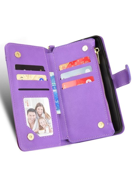 Sony Xperia 1 Xperia Için Kılıf Deri Kapak Manyetik Pu Deri Flip Fermuar (Yurt Dışından)