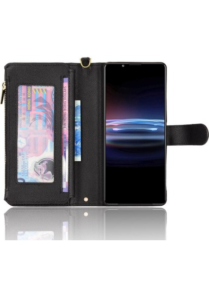 Sony Xperıa Pro-1 Için Kılıf Deri Kapak Kart Tutucu Manyetik Pu Deri (Yurt Dışından)