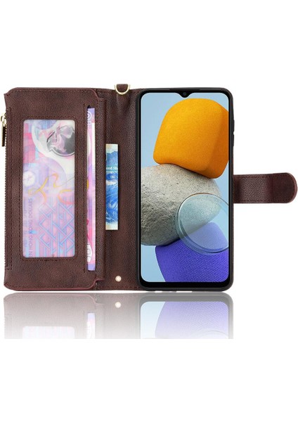 Mays Home1 Samsung Galaxy M23 5g Fermuar Cüzdan Manyetik Pu Deri Flip Case (Yurt Dışından)