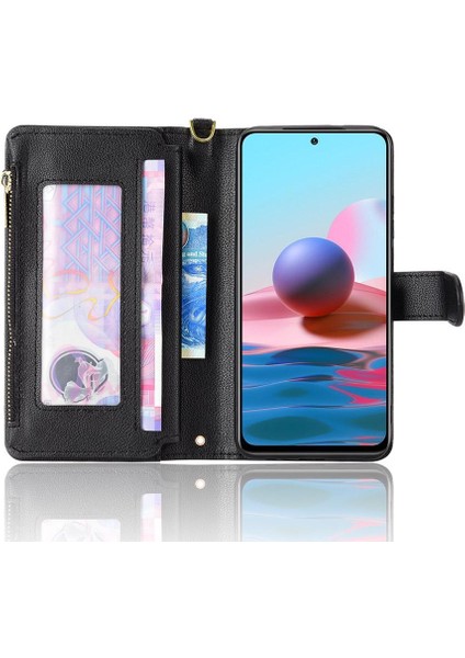 Xiaomi Redmi Not 10 4g Fermuar Cüzdan Manyetik Pu Deri Flip Case (Yurt Dışından) fırsatları