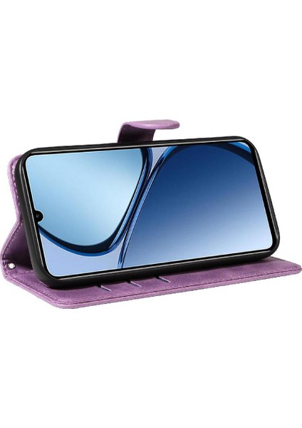 Realme C61 Preslenmiş Pu Deri Ayrılabilir Siyah Bilezik Durumda Için Filp Durumda (Yurt Dışından) fiyatları