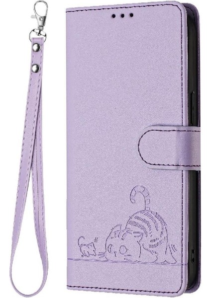 Samsung Galaxy A05 4g Kart Yuvası Tutucu Için Kickstand Kedi Rfıd Cüzdan (Yurt Dışından) indirimleri