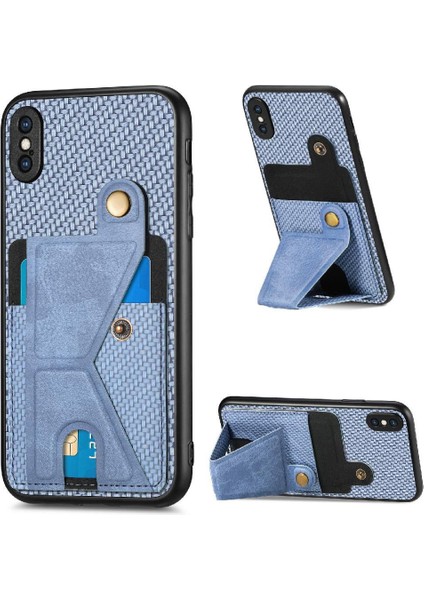 IPhone X/xs Standı Fonksiyonu Kart Sahibi Manyetik Tasarım Braketi (Yurt Dışından)