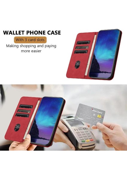 Realme C65 4g Için Kılıf Folio Kapak Pu Deri Cüzdan Kickstand Manyetik (Yurt Dışından)