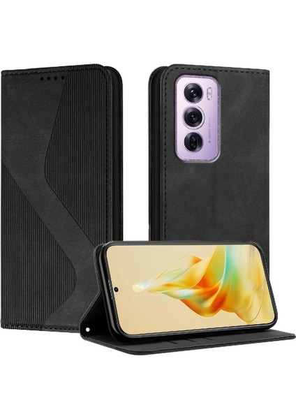 Oppo Oppo 12 Pro 5g Pu Deri Için Kılıf Folio Kapak Cüzdan Kickstand Kart (Yurt Dışından)
