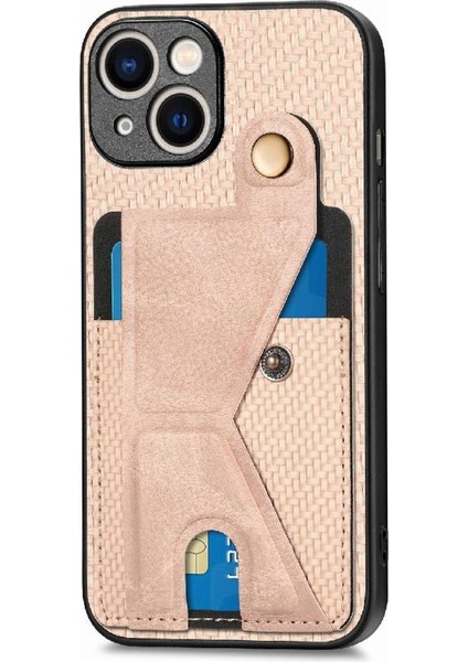 IPhone 15 Için Kılıf Artı Standı Fonksiyonu Manyetik Tasarım Braketi Kart Sahibi (Yurt Dışından)