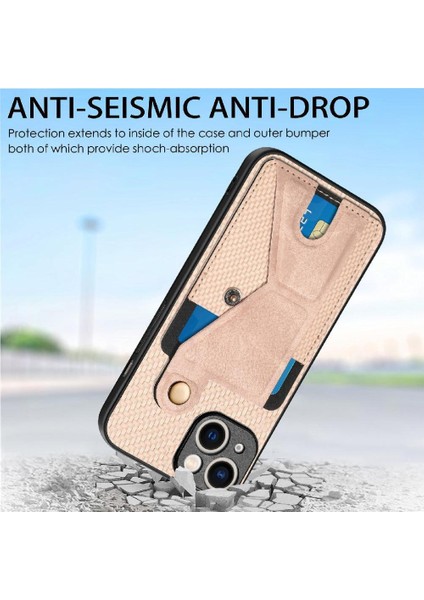 IPhone 15 Için Kılıf Artı Standı Fonksiyonu Manyetik Tasarım Braketi Kart Sahibi (Yurt Dışından)