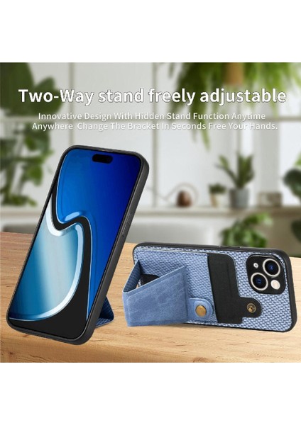 IPhone 15 Için Kılıf Braketi Manyetik Tasarım Standı Fonksiyonu Kart Sahibi (Yurt Dışından)