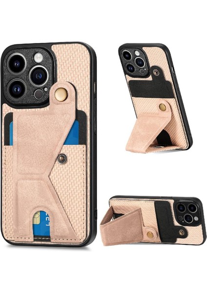 IPhone 13 Için Kılıf Pro Max Manyetik Tasarım Standı Fonksiyonu Kart Sahibi (Yurt Dışından)