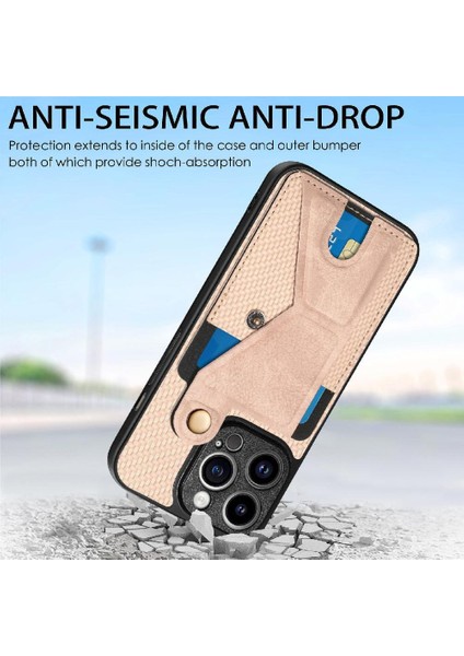 IPhone 13 Için Kılıf Pro Max Manyetik Tasarım Standı Fonksiyonu Kart Sahibi (Yurt Dışından)