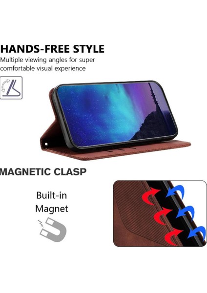 Realme C65 4g Için Kılıf Folio Kapak Pu Deri Cüzdan Kickstand Manyetik (Yurt Dışından)