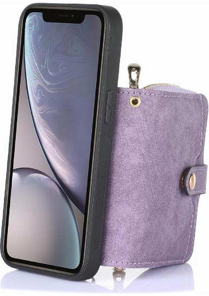 IPhone Xr Premium Deri Fermuar Kapatma Ayarlanabilir Kordon 7 (Yurt Dışından)