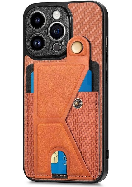 IPhone 13 Için Kılıf Pro Max Manyetik Tasarım Standı Fonksiyonu Kart Sahibi (Yurt Dışından)